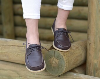 Leather Barefoot Grounding Shoes, Women Zero Drop Wider Shoe