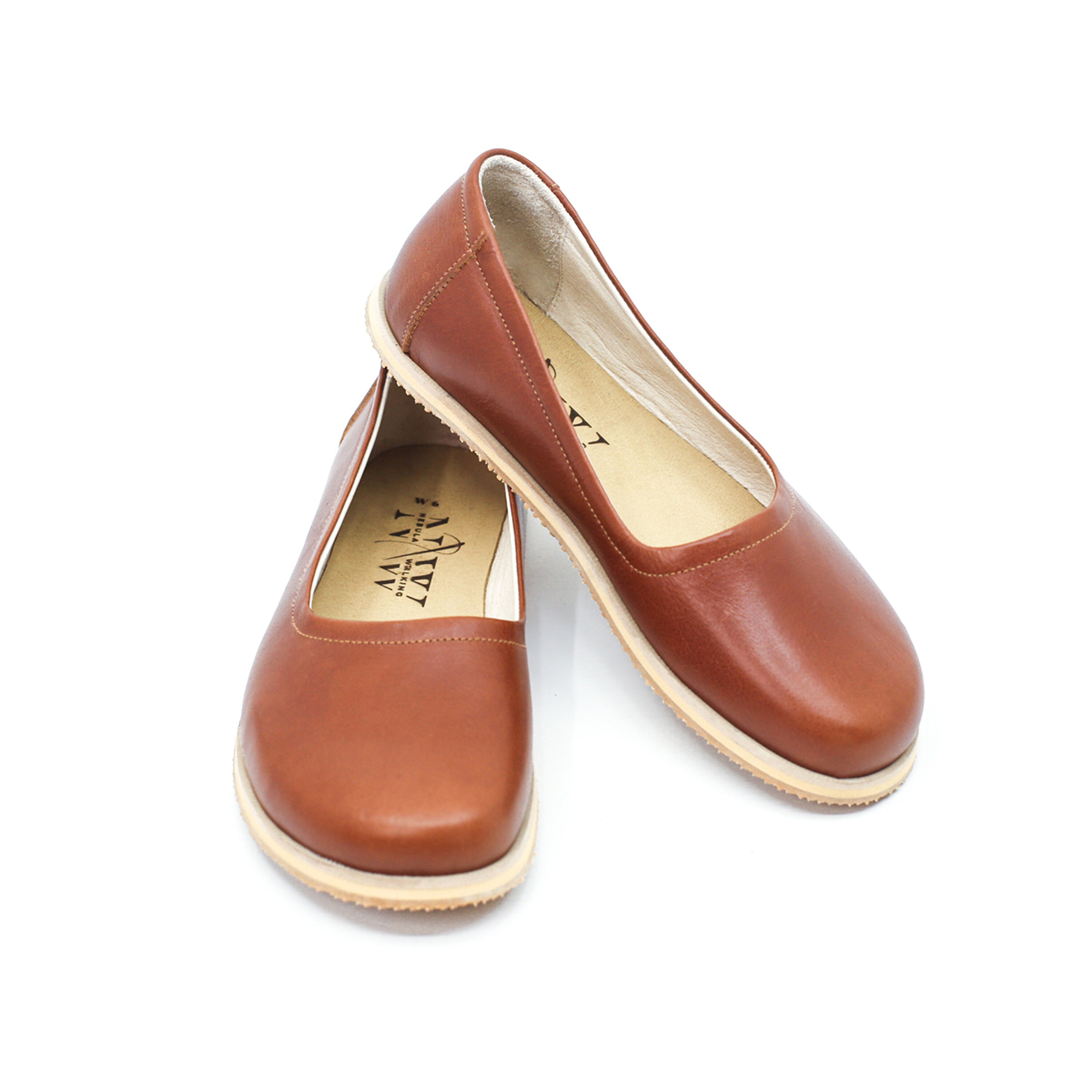 フラットシューズ HEREU Woman Ballet flats Brown WFPUNS FOREST BROWN PUNTERA - Pleated-Toe Pump – Hereu Studio
