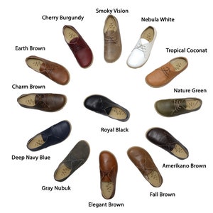 Men Barefoot Oxford Shoes, Handmade Zero Drop Personalized Shoes, Nebula White image 9
