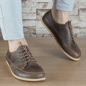 Handmade Leather Barefoot Shoes: Copper Riveted Grounding Soles