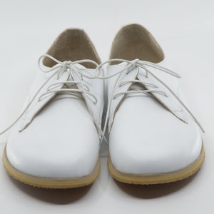 Men Barefoot Oxford Shoes, Handmade Zero Drop Personalized Shoes, Nebula White image 6