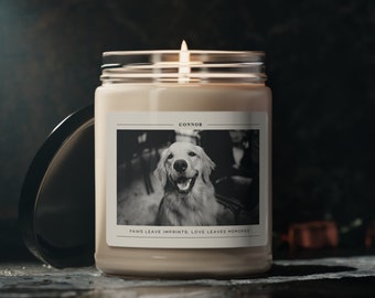 Custom Dog Memorial Candle, Pet Remembrance,  Dog Remembrance Gift, Pet Memorial Gift, Your Pet's Photo, Dog Sympathy Gift, Pet Candle