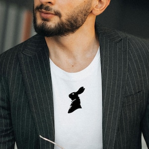 Immagine termoadesiva Mr. Rabbit, glitter e foil flock