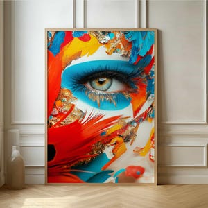Colorful Abstract Eye Poster - Vibrant Modern Art for Home Decor