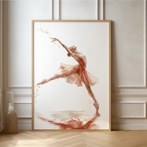 Graceful Ballet Dancer Poster - Beautiful Watercolor Ballerina Wall Art