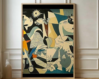 Abstract Picasso Style Poster - Modern Cubist Art for Unique Home Decor