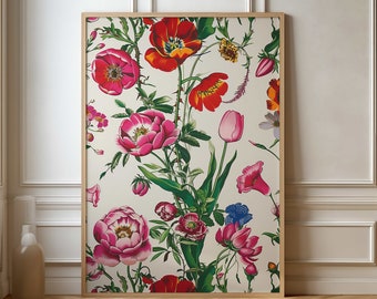 Elegant Floral Design Poster - Botanical Art for Vibrant Home Decor