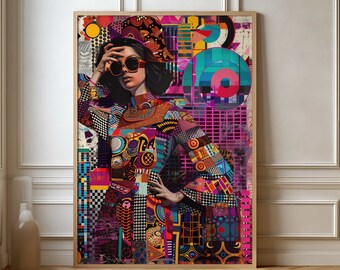 Eye-Catching Pop Art Poster - Unique Colorful Artwork for Stylish Interiors