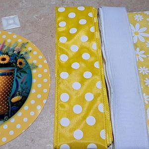 Spring floral/rainboots metal sign with wreath kit, wreath ribbon and sign bundle, Signs for wreaths, wreath supplies, wreath kit.