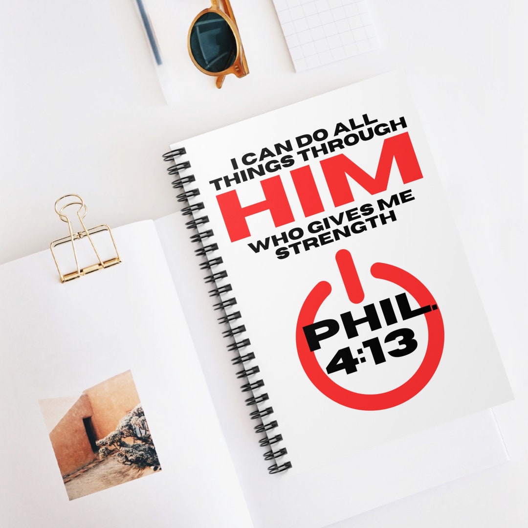 Prayer Journal Spiral Notebook Ruled Line 118 Pages 6x8 Christian