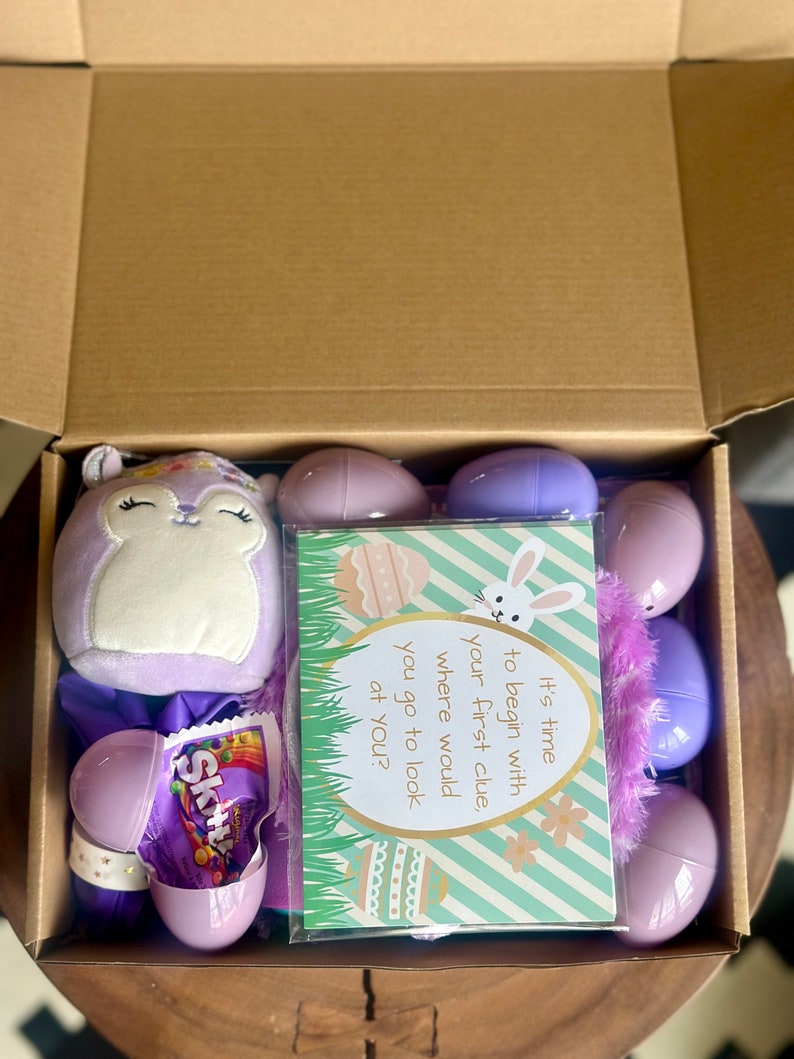 Purple Passion Kids Easter Basket Treasure Hunt Easter Basket Scavenger