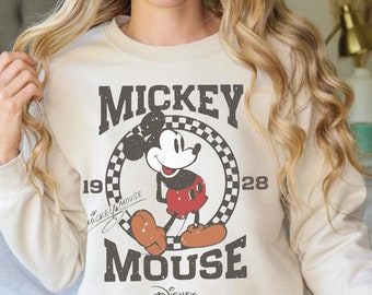 Retro Mickey Mouse Sweatshirt, Vintage Mickey Sweatshirt, Disney Vacation Sweater, Mickey Sweatshirt, Classic Mickey Sweater