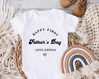 Personalized First Father's Day Baby Onesie®: Custom Bodysuit Gift