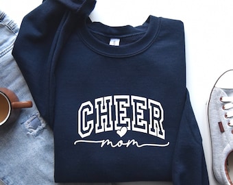 Cheer Mom Crewneck Sweatshirt, Gift For Cheerleader Mama