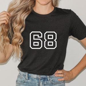Customizable Number T-Shirt: Personalized Sports Team Shirt