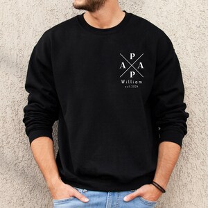 Personalized Dad Est. Sweatshirt, Custom Name, Father's Day Gift