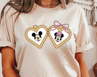 Mickey & Minnie Locket T-Shirt: Disneyworld Coquette Tee