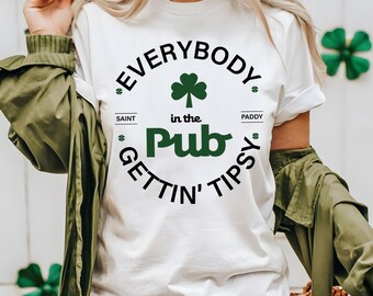 Funny St. Patrick's Day T-Shirt: Tipsy Pub Irish Shirt