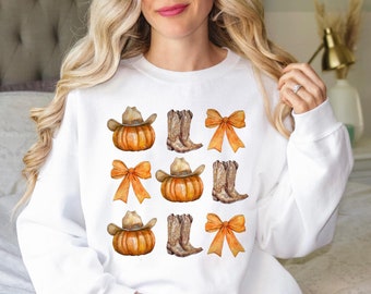 Howdy Pumpkin Sweatshirt: Western Fall, Country Cowgirl Sweater