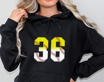 Custom Sports Mom Hoodie: Personalized Softball Baseball Gift