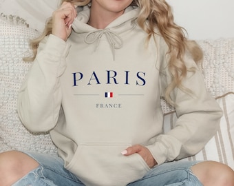 Paris France Hoodie: Unisex Cotton-Blend Souvenir Gift