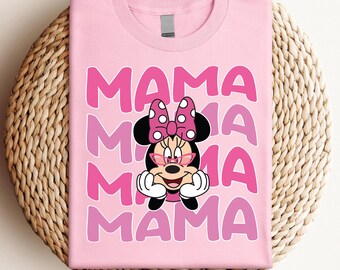 Mama T-shirt, Minnie Mouse T Shirt, Disney Mama Shirt, Disney Trip Shirt, Mama Mouse Shirt, Mothers Day Shirt, Gift For Mom, Retro Disney