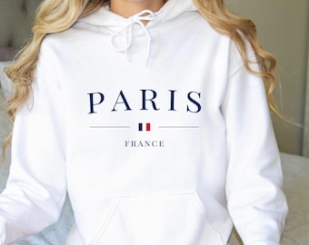 Paris France Hoodie: Unisex Cotton-Blend Souvenir Gift