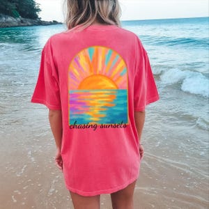 Comfort Colors Sunset Beach T-Shirt: Coconut Girl Summer Tee
