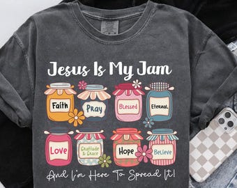 Comfort Colors Jesus Is My Jam Shirt: Funny Christian Faith Tee
