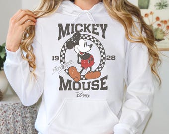 Vintage Cartoon Mouse Hoodie: Retro Classic Character Pullover