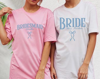 Custom Bride Bridesmaid Shirt: Matching Bachelorette Party Tee