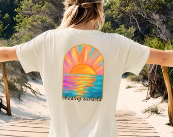 Coconut Girl Sunset T-Shirt: Salty Mermaidcore Summer Tee