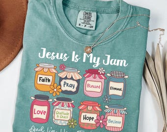 Comfort Colors Jesus Is My Jam Shirt: Funny Christian Faith Gift