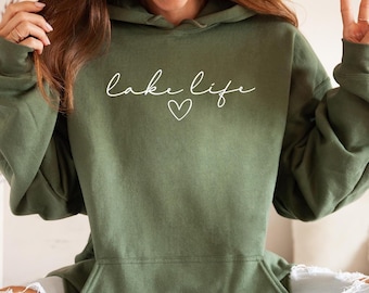 Lake Life Hoodie: Unisex Cotton-Blend Vacation Sweatshirt