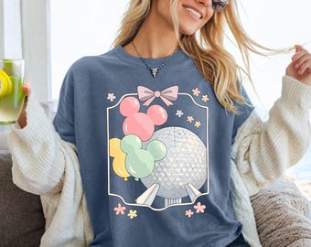 Comfort Colors Disney Epcot Shirt: Retro Spaceship Earth Vacation