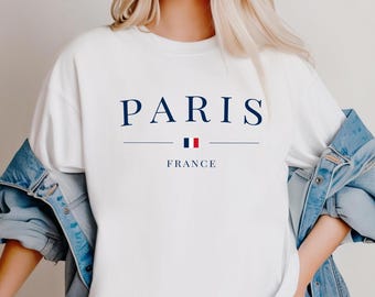 Comfort Colors Paris Shirt: France Travel Minimal City Tee