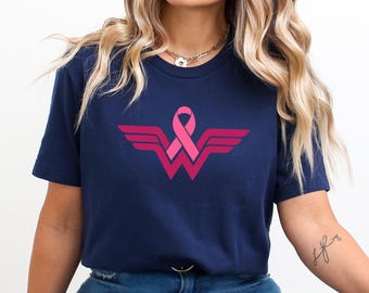 Wonder Women Breast Cancer Awareness Shirt: Strong Fighter Tee