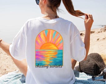 Comfort Colors Coconut Girl T-Shirt: Summer Beach Sunset Tee