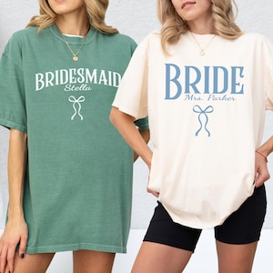 Comfort Colors Bride Bridesmaid Shirt: Custom Wedding Party Matching Shirts