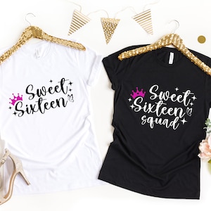Sweet Sixteen Birthday Shirt: Hello Sixteen Squad Tee