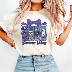 Comfort Colors Summerween Ghost Shirt: Spooky Beach Vibes Tee