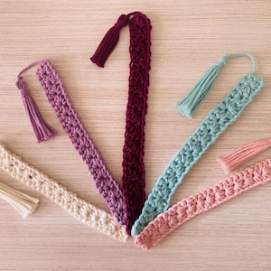 Gehaakte bladwijzer met kwastje: handgemaakt katoenen boekliefhebber cadeau