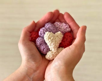 かぎ針編みの小さなハート - あみぐるみハート - オーダーメイド