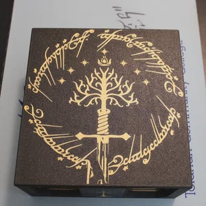 Lord of the Rings Commander Deck Box | 4-Deck MTG Storage Case | EDH Card Organizer | Dice and Token Storage | Magic Player Gift