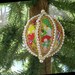 Handmade beaded patchwork ball Christmas tree ornament