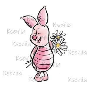 Winnie the Pooh PNG Clipart, Vintage Bear Art, Nursery Wall Decor (Digital Download) image 5