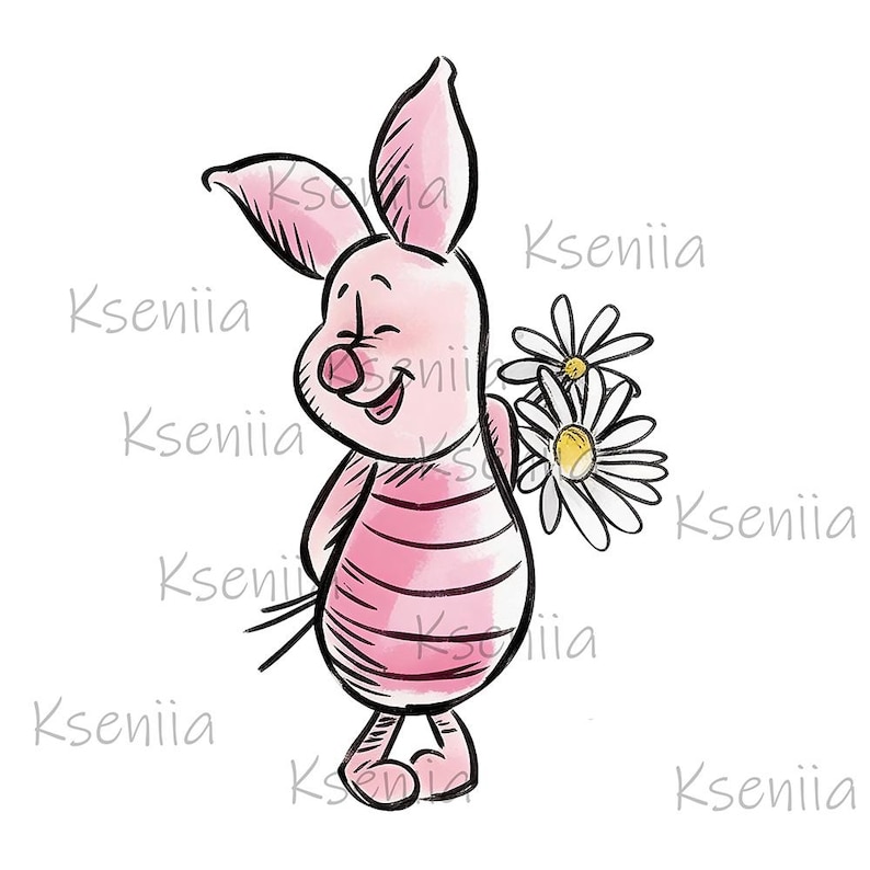 Winnie the Pooh PNG Clipart, Vintage Bear Art, Nursery Wall Decor (Digital Download) image 5