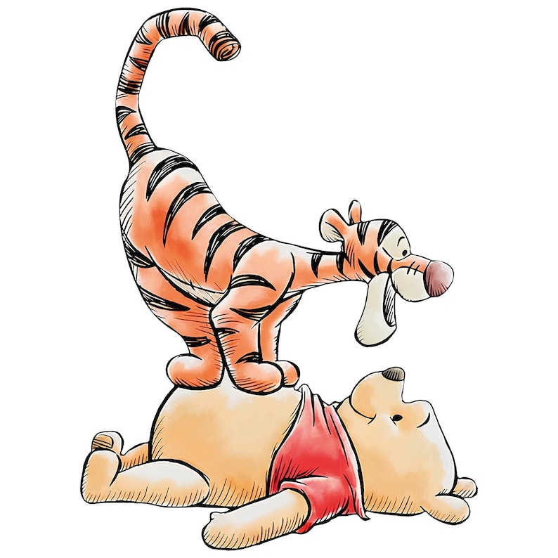 Winnie the Pooh PNG Clipart, Vintage Bear Art, Nursery Wall Decor (Digital Download) image 7