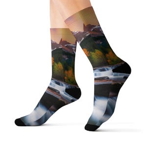 Falls Mountain Forest Socks
