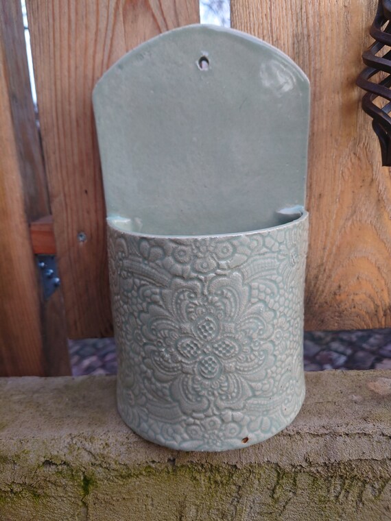 Wall vase, ceramic, ceramic container, garden decoration, home decoration, handmade in Germany